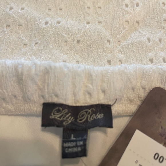 White eyelet skirt NWT size L - Picture 6 of 10